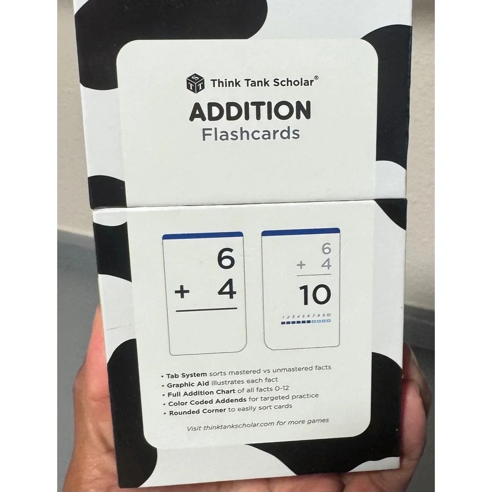 Think Tank Scholar Math Flash Cards Set Addition Subtraction Multiplication Div